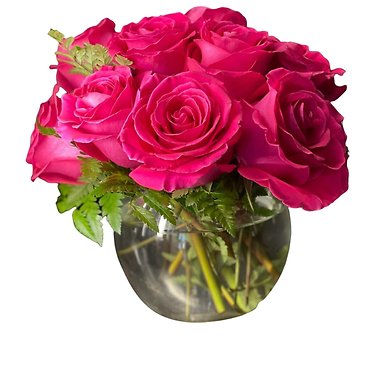 12 Short Stem Pink Roses